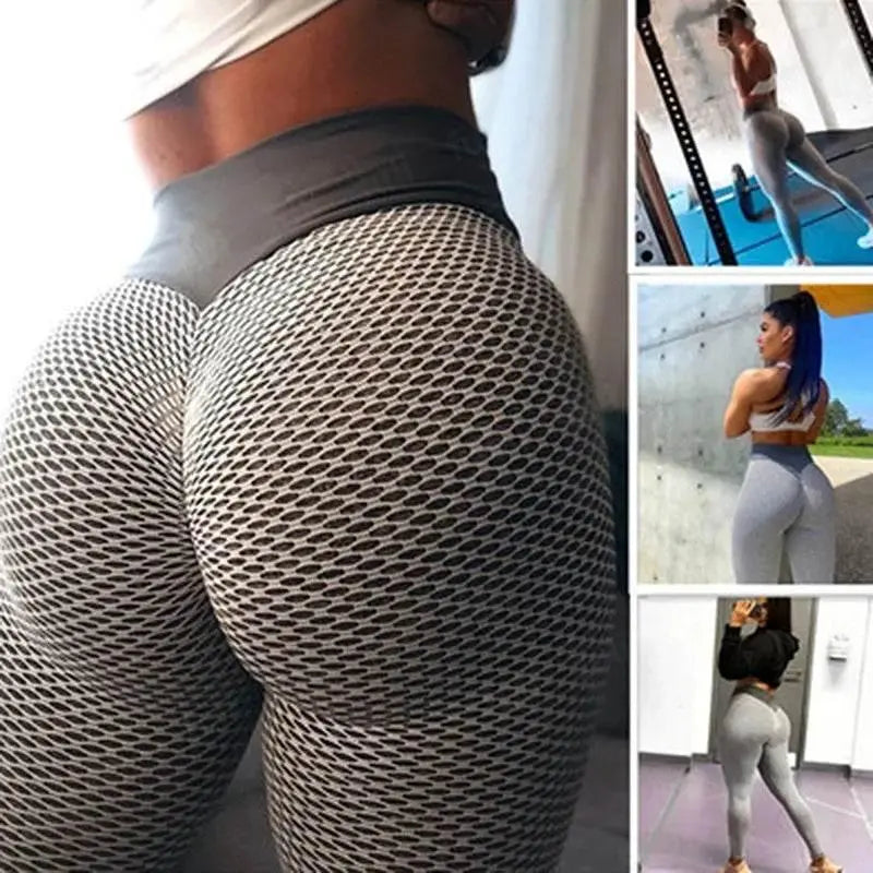 3D Mesh Knitting Yoga Pants Women High Waist Push Up Seamless Sport Legging Gym Tights Quick Dry Running Fitness Pants - ACHETE LTD