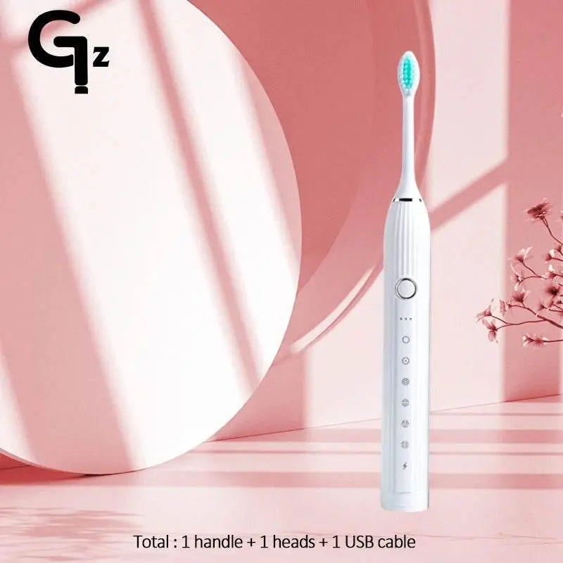 GeZhou N105 Sonic Electric Toothbrush Adult Timer Brush USB Rechargeable Electric Tooth Brushes with 8pcs Replacement Brush Head - ACHETE LTD