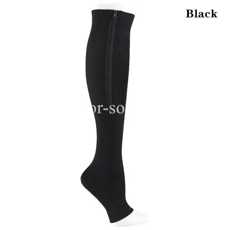 Compression Socks Running Sports Socks Hiking Men Women Knee High Zipper Socks Anti-Fatigue Compression Socks Stretchy Sox - ACHETE LTD