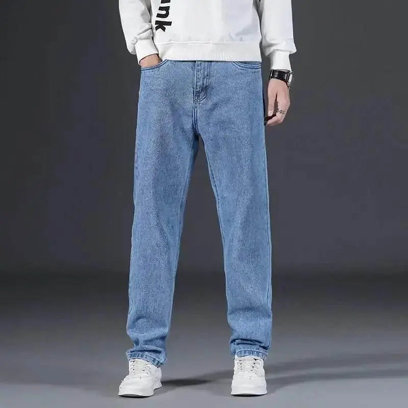 2024 Straight-leg Jeans Classic Style Men's Business Casual Jean Luxury High Quality Stretch Jeans - ACHETE LTD