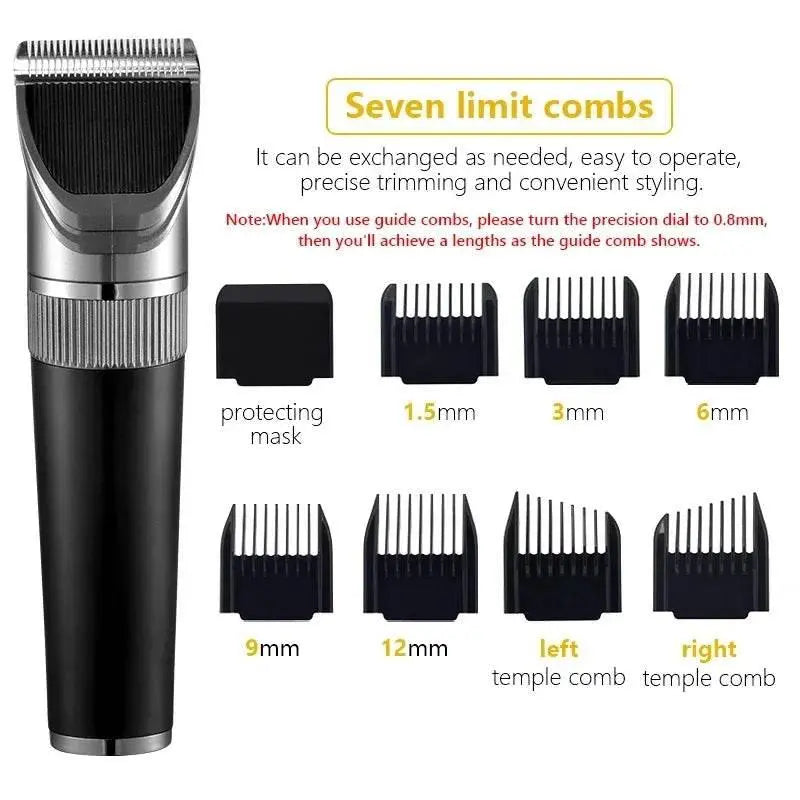 Professional Hair Clipper For Men Beard Trimmer Machine for Shaving Hair Trimmer Hair Cutting Machine Beard Trimmer Fast Charge - ACHETE LTD