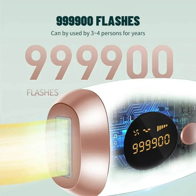Laser Epilator 999900 Flashes Bikini Trimmer Permanent LED Facial IPL Hair Remover for ladies Men Drop shipping - ACHETE LTD