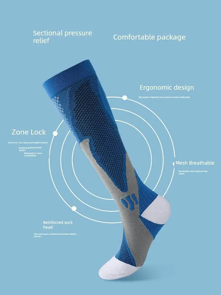 Socks Men's Running Women's Sports Fitness Long Tube Compression Socks - ACHETE LTD