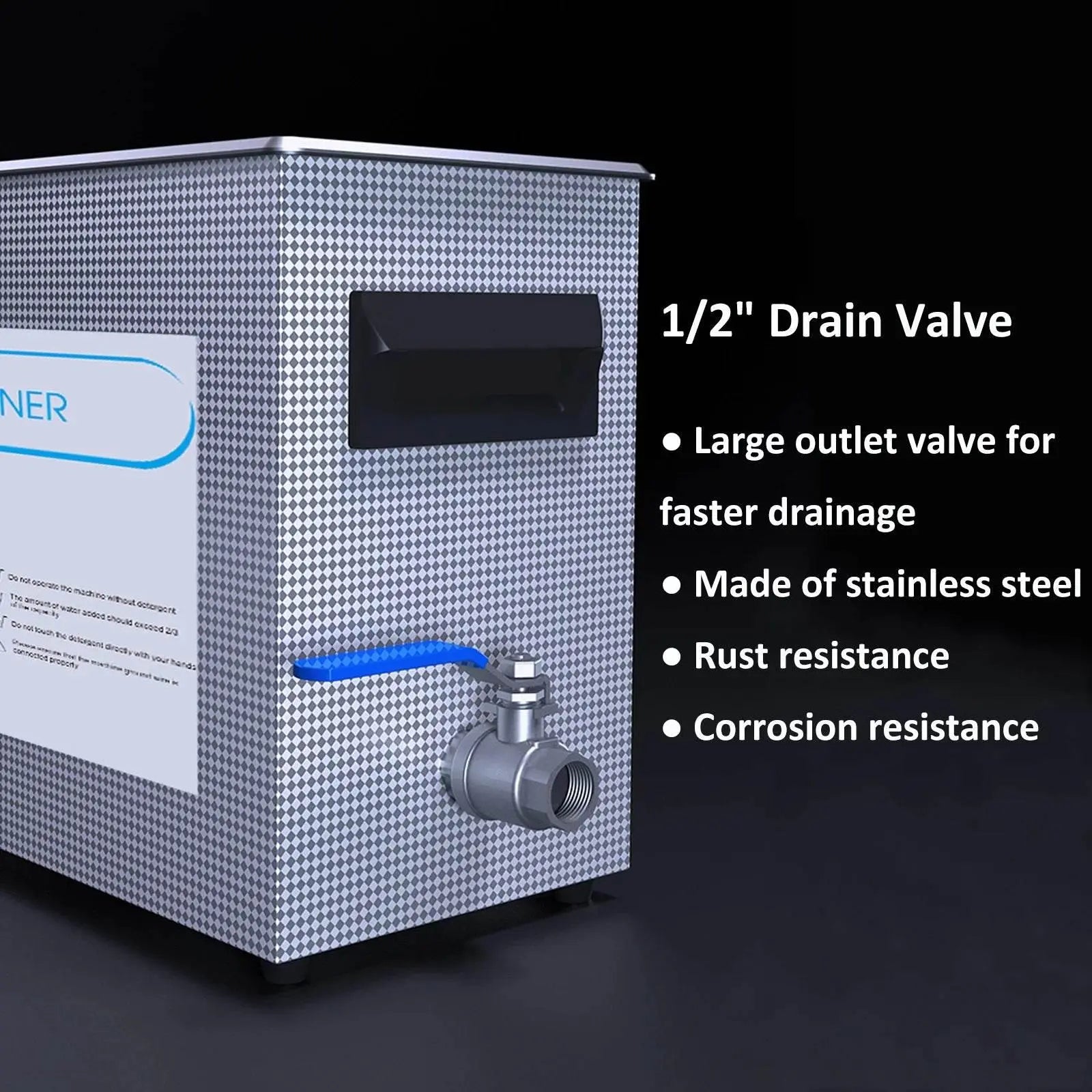 6.5L Ultrasonic Cleaner Heated Ultra Sonic Cleaner With Timer 40kHz Ultrasonic Cleaning Machine for Carburetor Engine Parts - ACHETE LTD