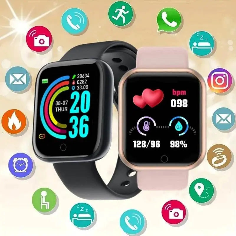 Men Watch Electronic Fitness Bracelet Smartwatch Smart Watch Y68 D20 Sleep Monitor Gift For IOS Android Smartphones Alarm Clock - ACHETE LTD