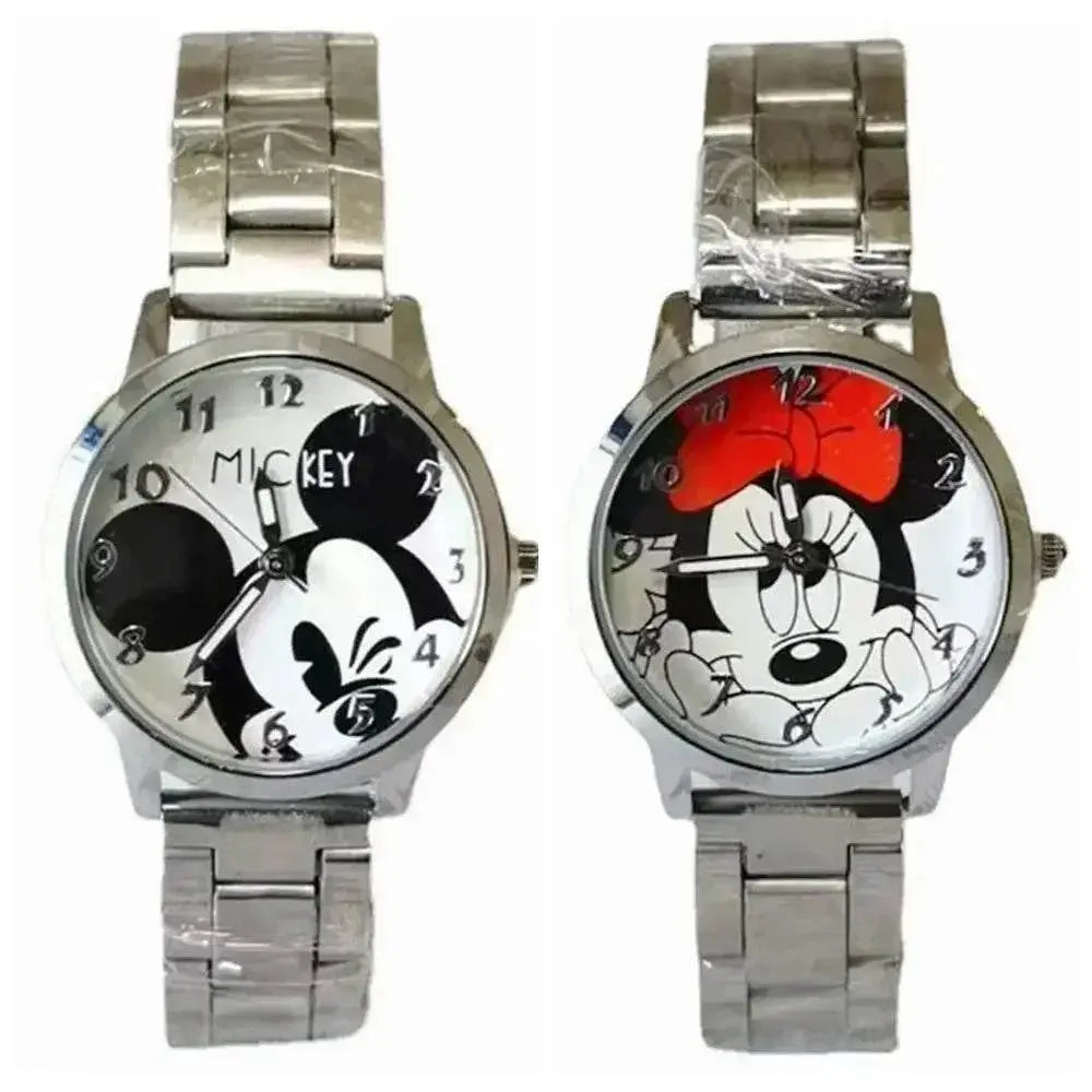 MINISO Disney Children's Watch Mickey Mouse Minnie Gold Silver Watch Children's Boys Girls Watches Steel Students Quartz Watch - ACHETE LTD