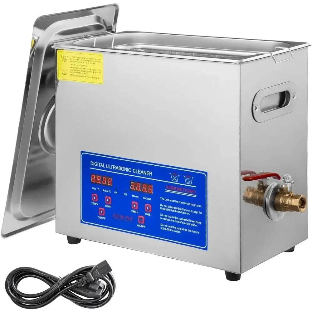 Ultrasonic Cleaner, with Digital Timer & Heater, Ultra Sonic Jewelry Cleaner, Stainless Steel Heated Cleaning Machine - ACHETE LTD