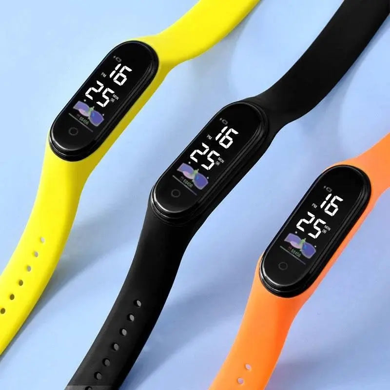 New men's and women's watches, LED digital watches, fashionable, casual, simple touch screen electronic watches - ACHETE LTD