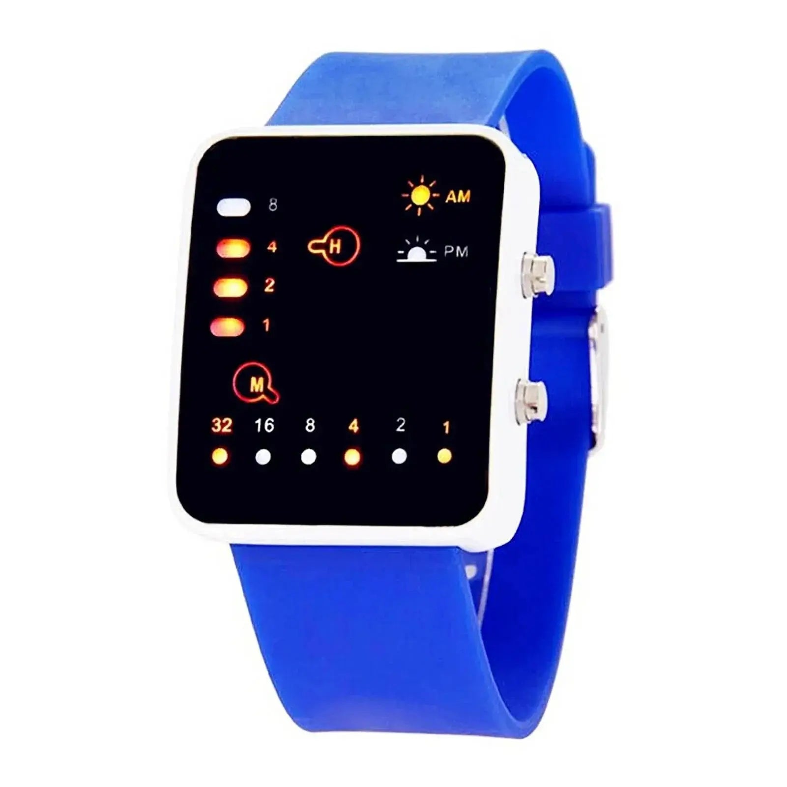 Binary Led Watches Men Watches Fashion Dot Led Digital Electronic Watches Fashion Sports Silicone Watches Couple Watches - ACHETE LTD