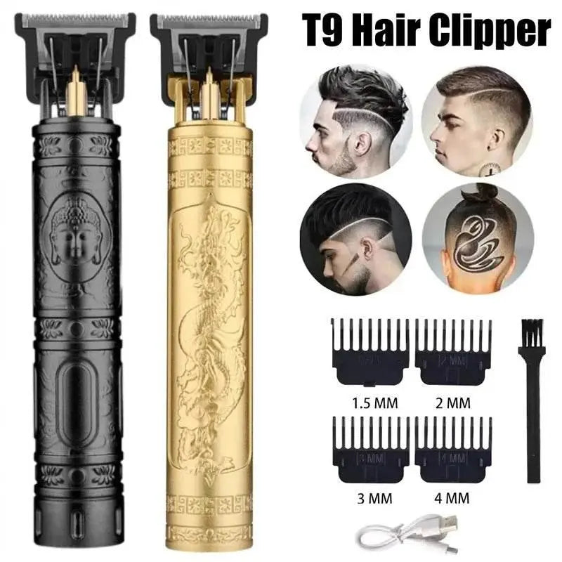 T9 Hair Clippers for Men Vintage Hair Cutting Machine Beard Trimmer Kits Body Hair Shaving Barber Beard Trimmer Electric Shaver - ACHETE LTD