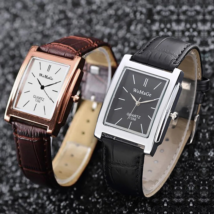 2023 New Luxury Leather Men Watch Classic Brown Leather Wristband Men Quartz Wristwatch Man Women Luxury Bracelet Watch For Men