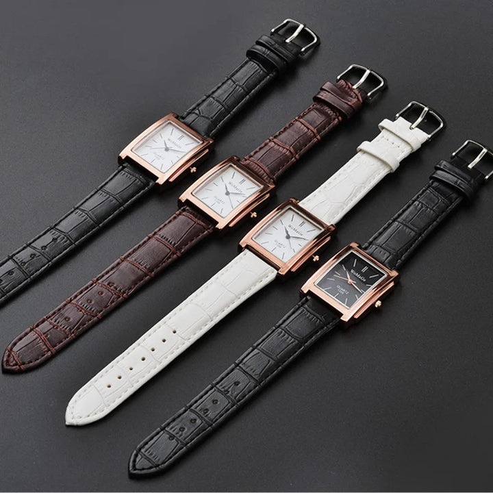 2023 New Luxury Leather Men Watch Classic Brown Leather Wristband Men Quartz Wristwatch Man Women Luxury Bracelet Watch For Men