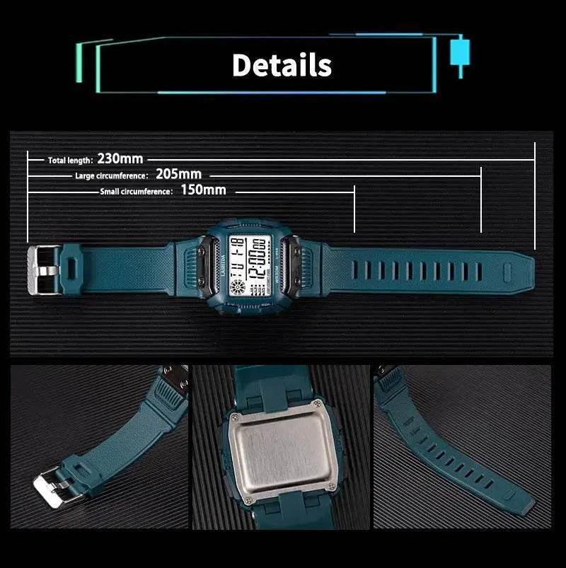 YIKAZE Y11 Men's Sports Watches Waterproof Outdoor Digital Men's Watches LED Alarm Clock Electronic watches for man Student kids - ACHETE LTD