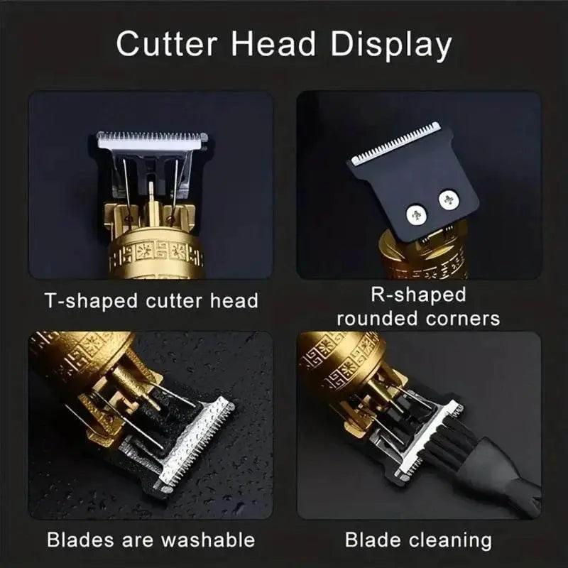 T9 Hair Clippers for Men Vintage Hair Cutting Machine Beard Trimmer Kits Body Hair Shaving Barber Beard Trimmer Electric Shaver - ACHETE LTD