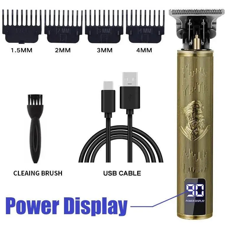 T9 Hair Clippers for Men Vintage Hair Cutting Machine Beard Trimmer Kits Body Hair Shaving Barber Beard Trimmer Electric Shaver - ACHETE LTD