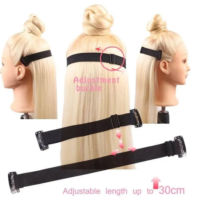 Facelift Stretching Belt Head Bands with Clips Reusable Facial Lifting Bands Stretch Out Strap Adjustable Elastic Band for Hair - ACHETE LTD