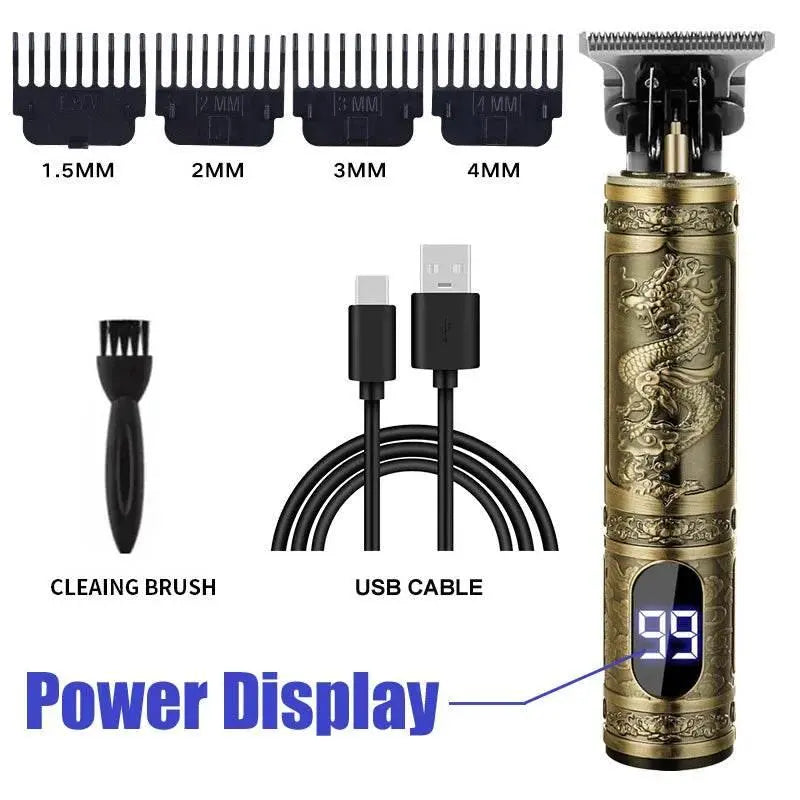 T9 Hair Clippers for Men Vintage Hair Cutting Machine Beard Trimmer Kits Body Hair Shaving Barber Beard Trimmer Electric Shaver - ACHETE LTD