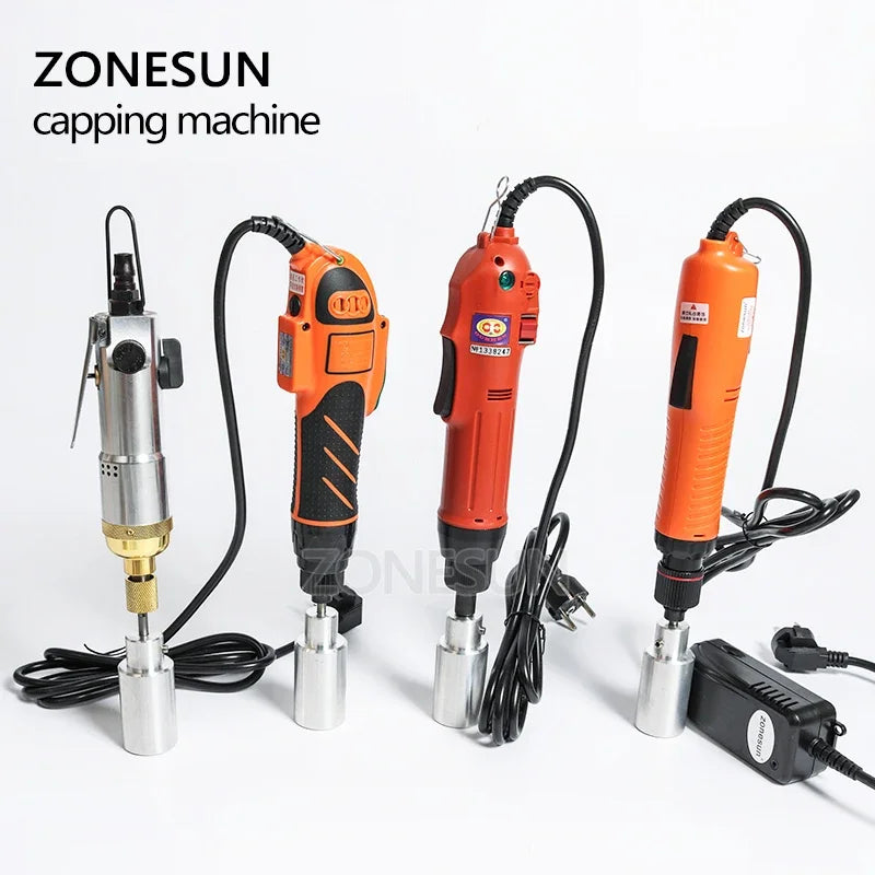 Hand-held electric capping machine is mainly used for tightening and loosening the screw cap.