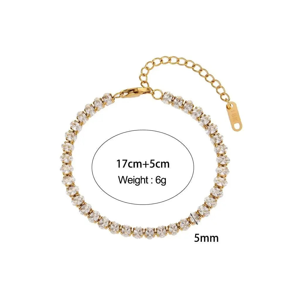 Miniamlist Men Bracelet Gold Jewelry Street Style Stainless Steel 316L 18k Gold Plated Cuban Chain Bracelets For Women - ACHETE LTD