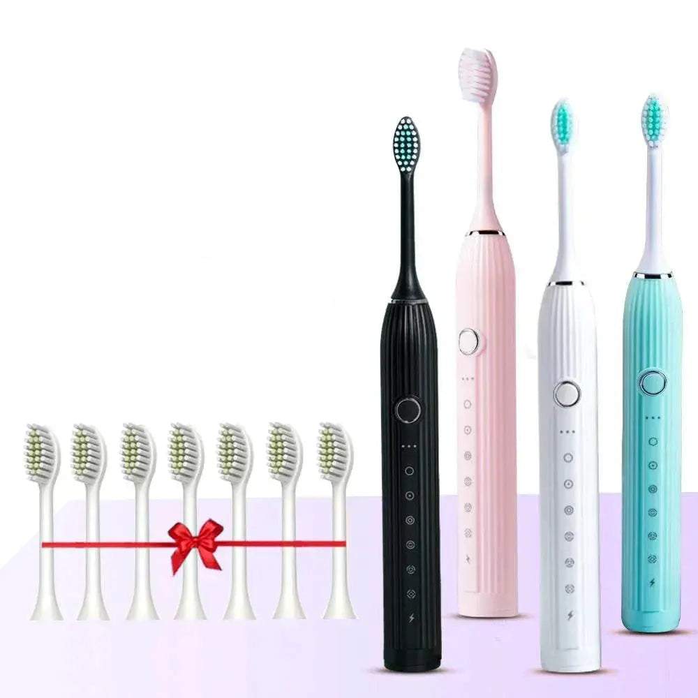 GeZhou N105 Sonic Electric Toothbrush Adult Timer Brush USB Rechargeable Electric Tooth Brushes with 8pcs Replacement Brush Head - ACHETE LTD