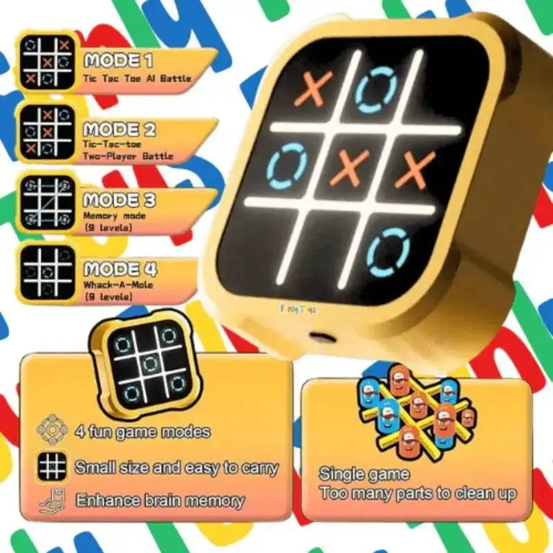 Electronic Tic-Tac-Toe Game Children's Electronic Toys Chess Set Board Games Chess Board Game For Family For Indoor Party - ACHETE LTD