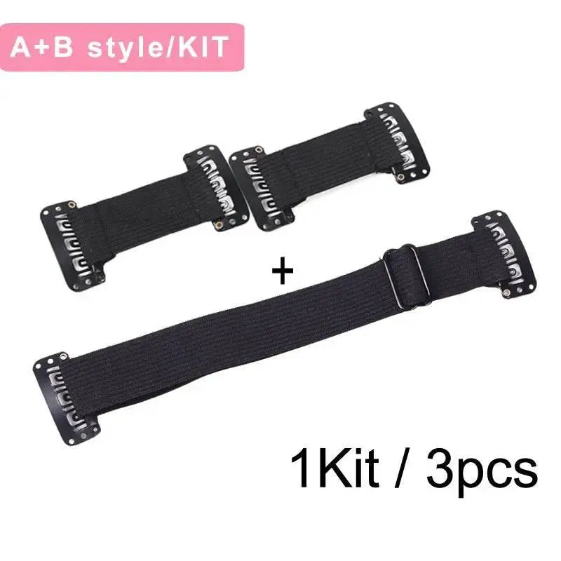 Facelift Stretching Belt Head Bands with Clips Reusable Facial Lifting Bands Stretch Out Strap Adjustable Elastic Band for Hair - ACHETE LTD