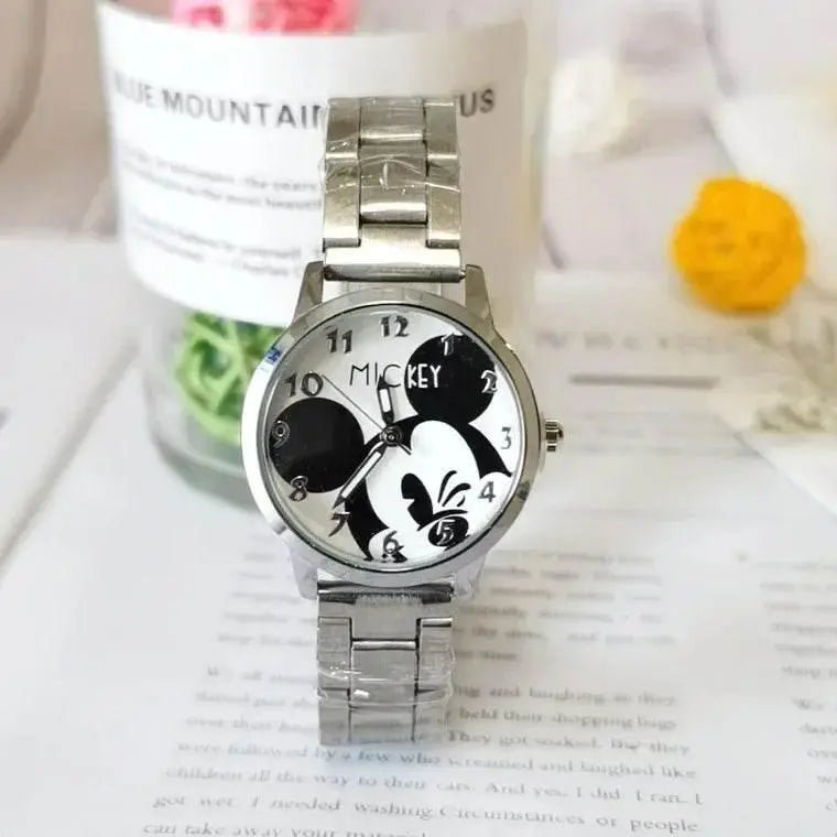 MINISO Disney Children's Watch Mickey Mouse Minnie Gold Silver Watch Children's Boys Girls Watches Steel Students Quartz Watch - ACHETE LTD