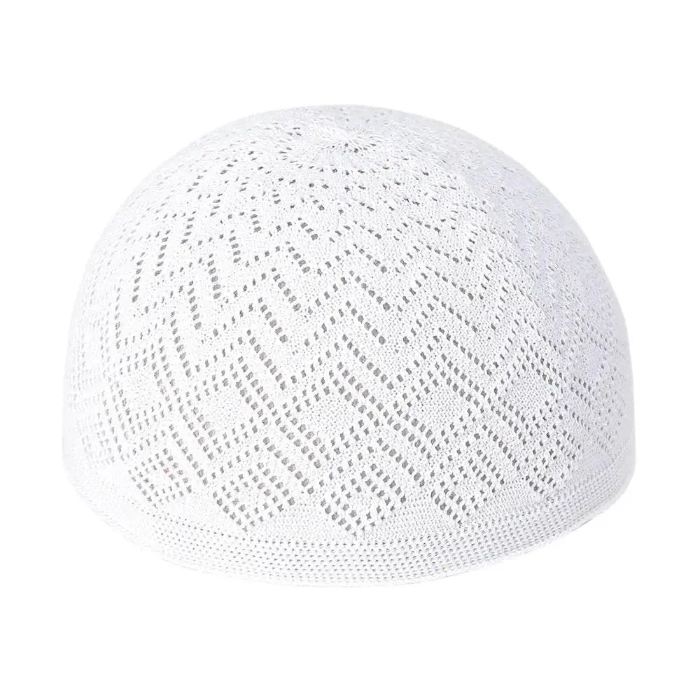 Men Skullcap Muslim Prayer Hats Turban Knit Beanies,Head Wrap,Outdoor Sports Indian Caps,Arab Bottoming Cap,Headcloth,Cancer Cap - ACHETE LTD