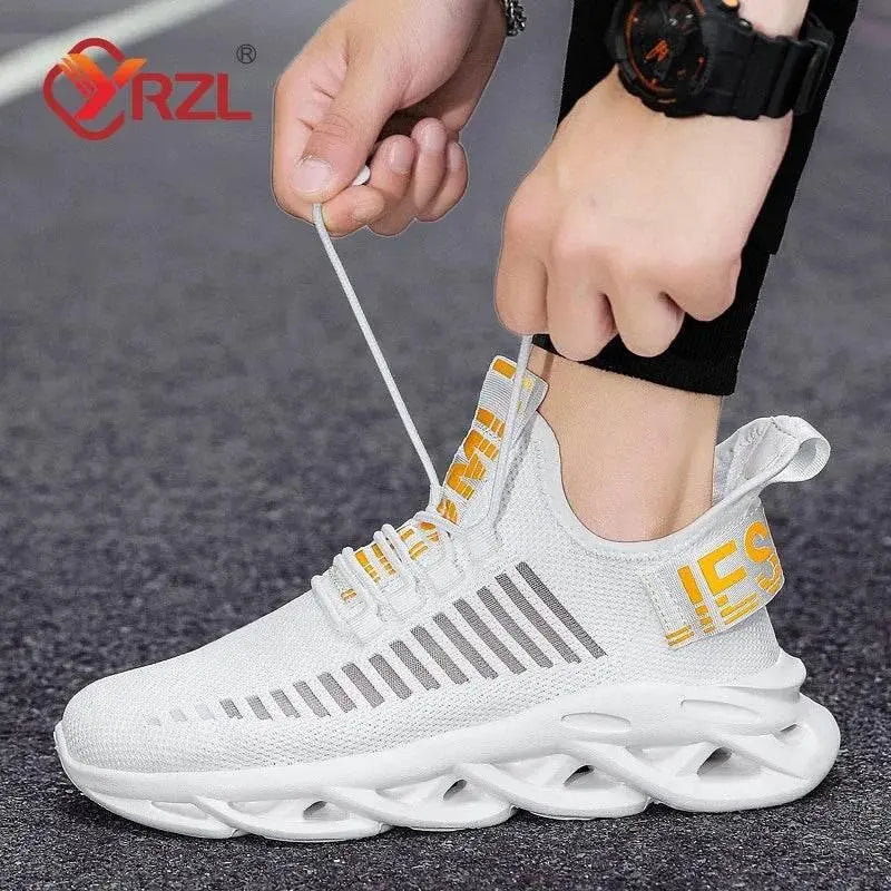 YRZL Men Shoes Comfortable Sneakers Women Breathable Couple Running Shoes Mesh Tenis Sport Shoes Size 36-46 Walking Sneakers Men - ACHETE LTD