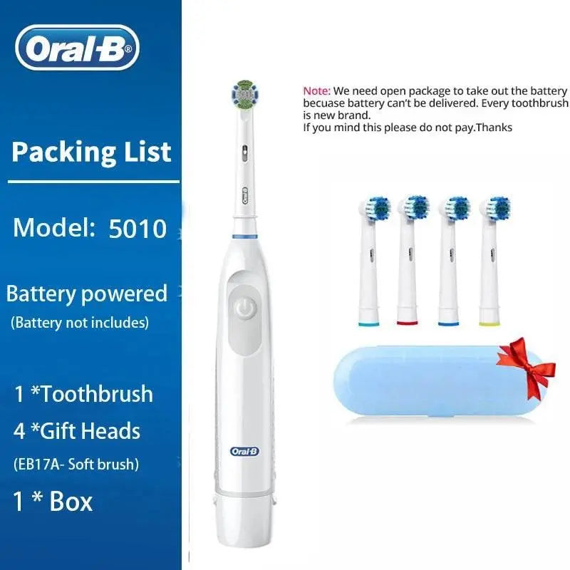 Oral B Electric Toothbrush 5010 Rotation Clean Teeth Adult Teeth Brush Precision Clean Electric Tooth Brush With Extra Refills - ACHETE LTD