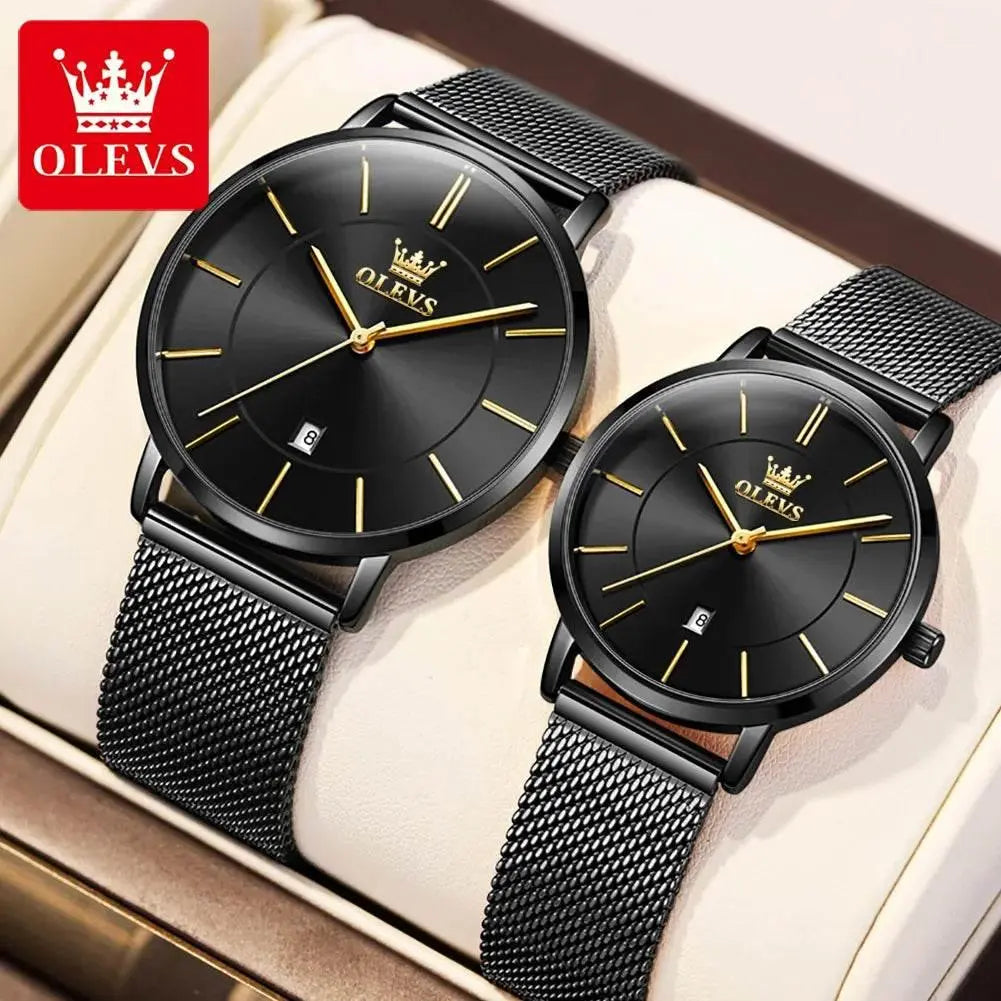 OLEVS Lover Watches Simplicity Mesh Belt Couple Watches - ACHETE LTD