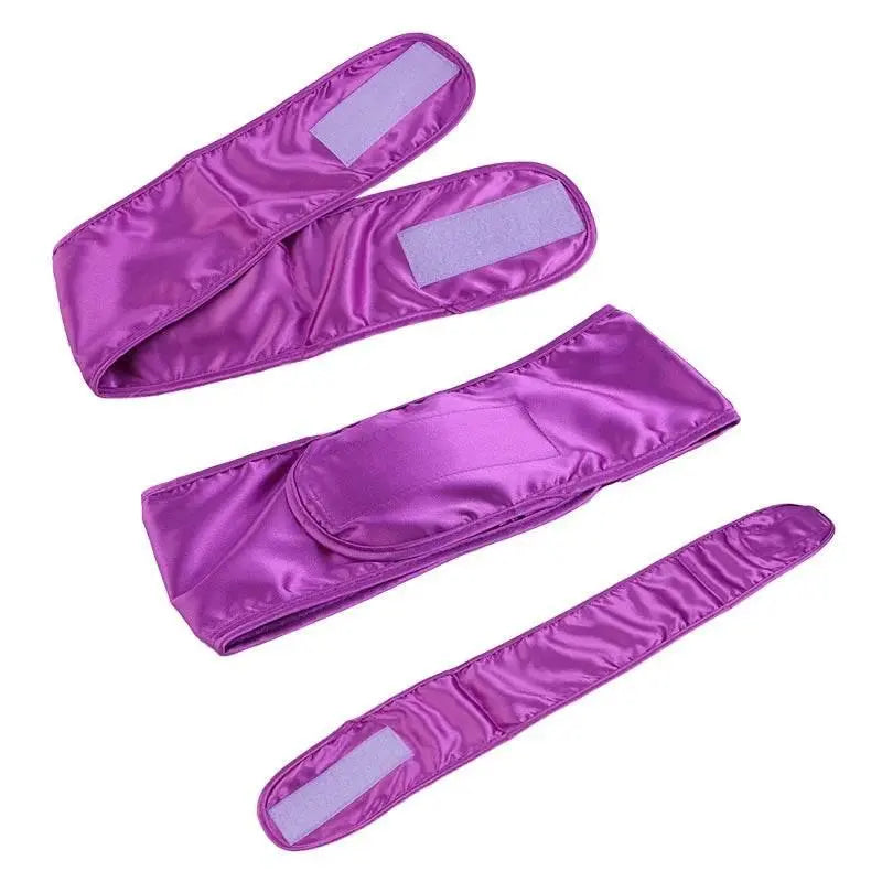 New Women Soft Silky satin headband Adjustable Sports Hairband Yoga Spa Bath Shower Wash Face Make Up Cosmetic Wide Head Band - ACHETE LTD