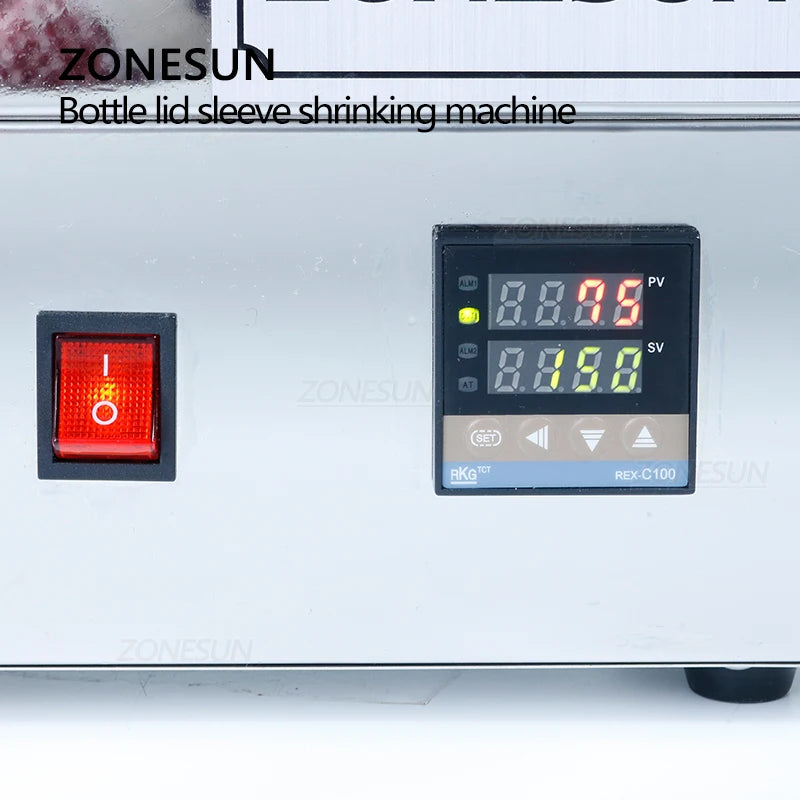 ZONESUN Wine Bottle Cap Wrap Heat Shrinking Machine PVC Capsule Heat Shrinker Thermostatic Digital Control PP POF Shrink Film