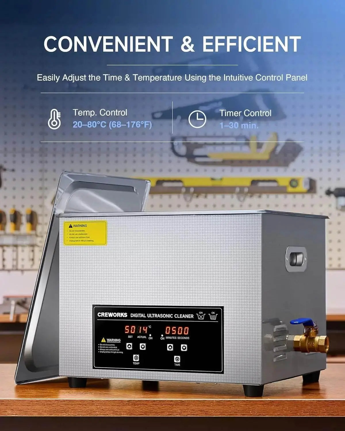 360W 15L Stainless Steel Cleaning Machine, 4 gal Ultrasonic Cleaner with Heater and Timer, Digital Sonic Cavitation Machine for - ACHETE LTD