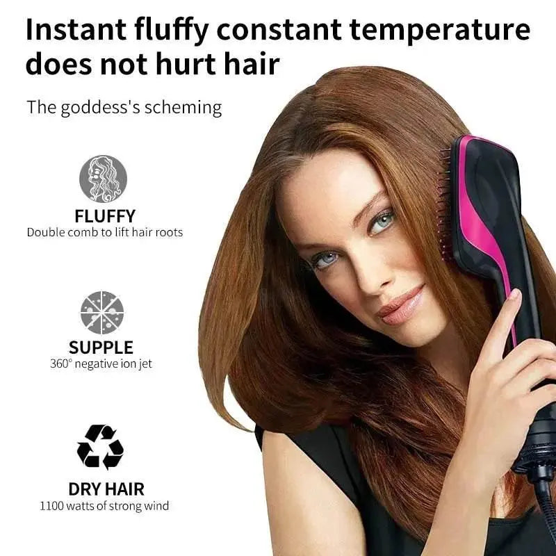 Hair Dryer Brush One Step Hair Blower Brush Electric Hot Air Brush Travel Blow Dryer Comb Professional Hairdryer Hairbrush - ACHETE LTD
