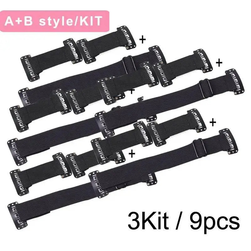 Facelift Stretching Belt Head Bands with Clips Reusable Facial Lifting Bands Stretch Out Strap Adjustable Elastic Band for Hair - ACHETE LTD