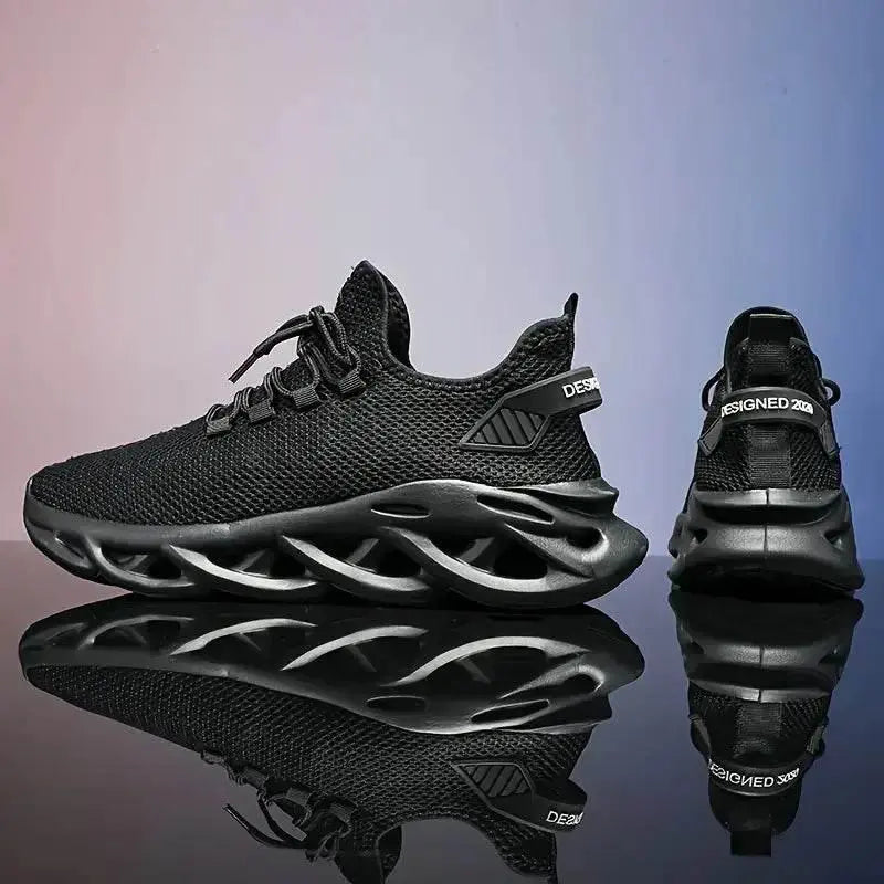 Men Casual Sport Shoes Breathable Lightweight Sneakers Outdoor Mesh Black Running Shoes Athletic Jogging Tenis Walking Shoes - ACHETE LTD