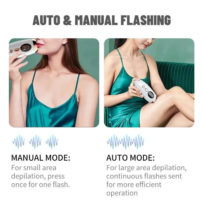 Laser Epilator 999900 Flashes Bikini Trimmer Permanent LED Facial IPL Hair Remover for ladies Men Drop shipping - ACHETE LTD