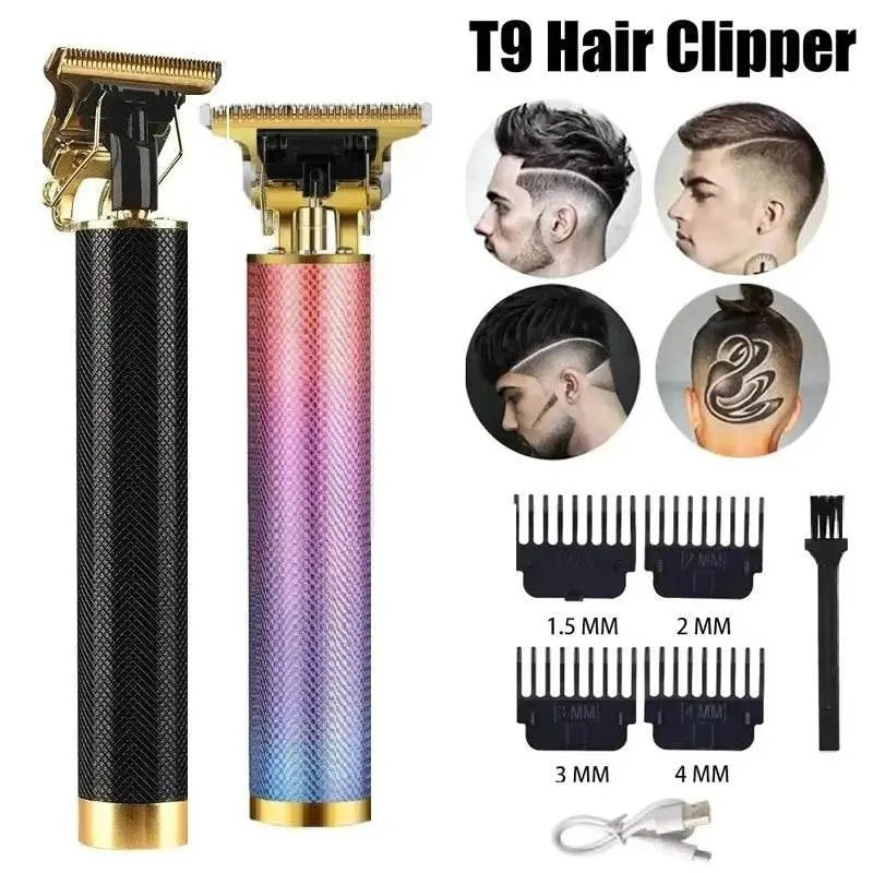T9 Hair Clippers for Men Vintage Hair Cutting Machine Beard Trimmer Kits Body Hair Shaving Barber Beard Trimmer Electric Shaver - ACHETE LTD