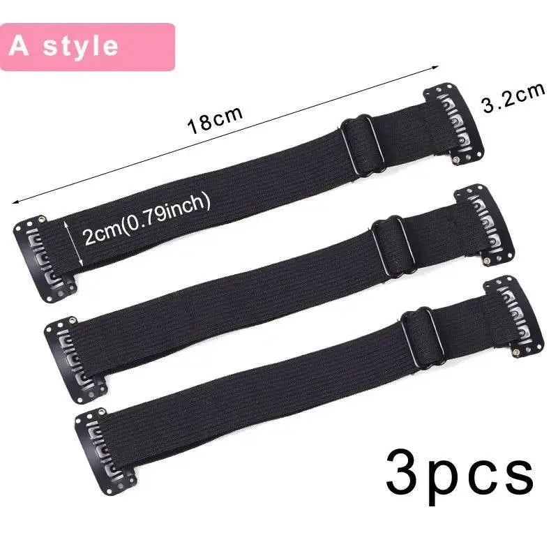 Facelift Stretching Belt Head Bands with Clips Reusable Facial Lifting Bands Stretch Out Strap Adjustable Elastic Band for Hair - ACHETE LTD