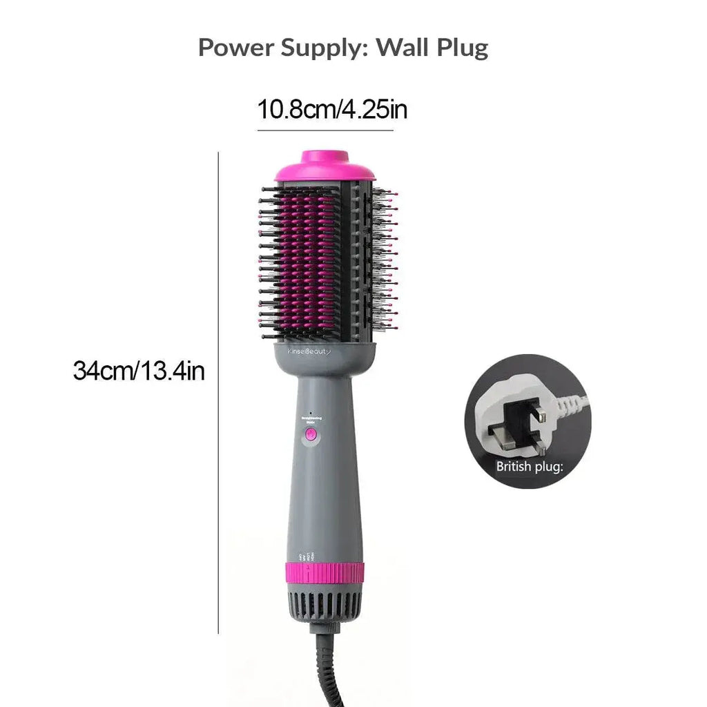 Kinseibeauty Hair Dryer Comb Straightener Electric Hot Air Brush Ceramic Anti-ironing Blower Multi-function Styling Tools - ACHETE LTD