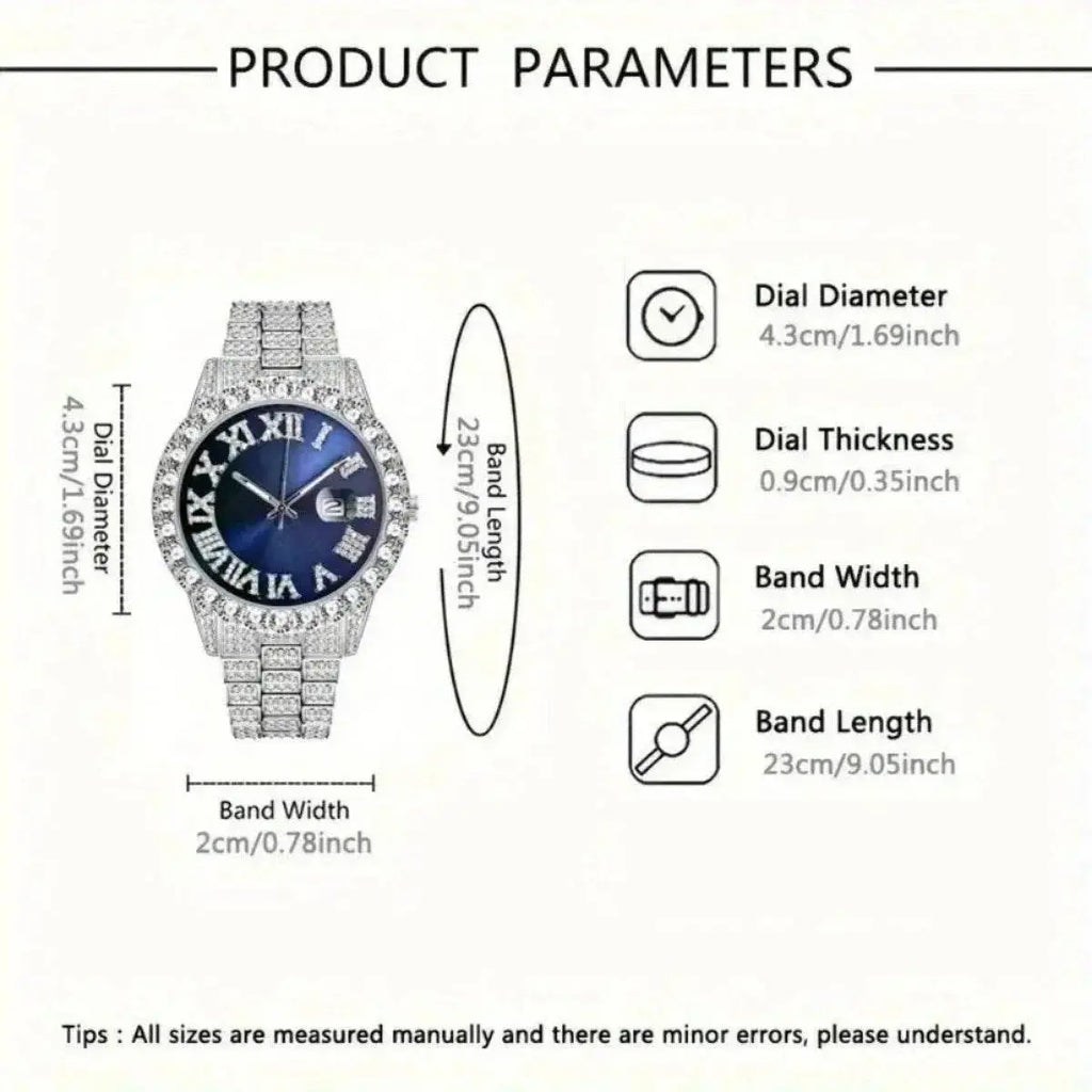 2pcs/ Set, Men's Watches, Mens Fashion Quartz Watch set - ACHETE LTD
