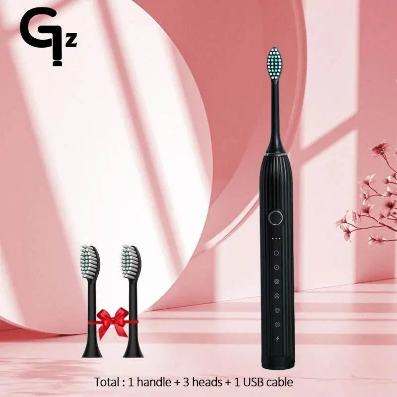 GeZhou N105 Sonic Electric Toothbrush Adult Timer Brush USB Rechargeable Electric Tooth Brushes with 8pcs Replacement Brush Head - ACHETE LTD