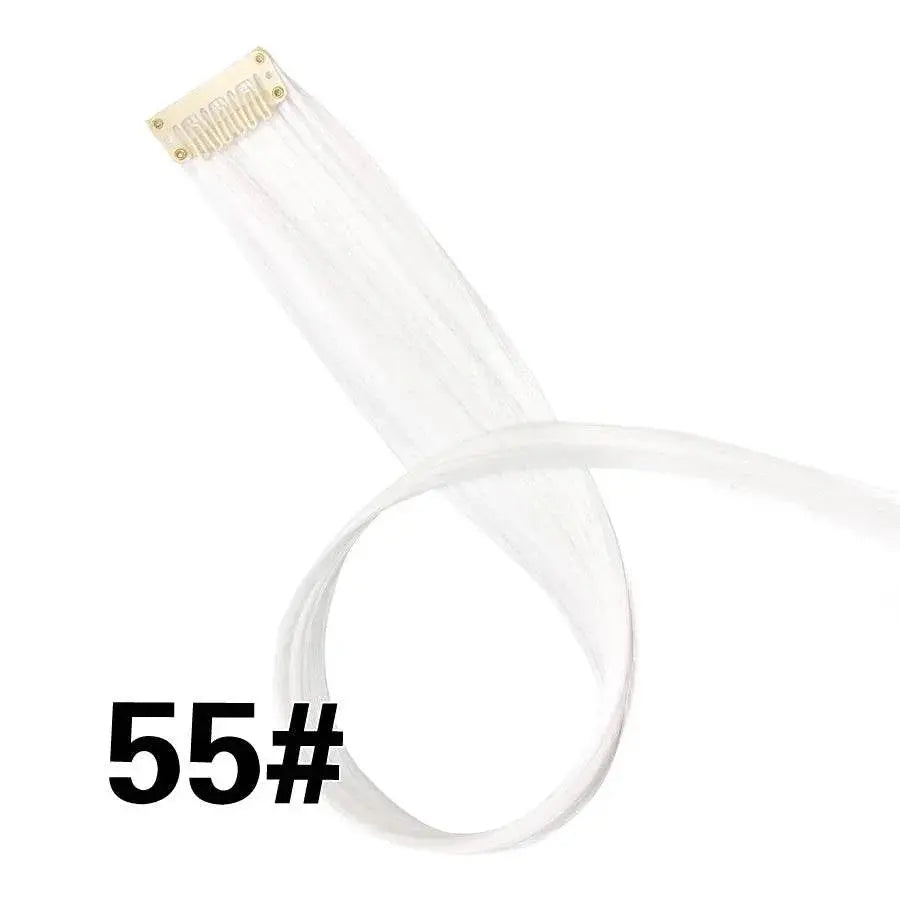 Alileader Clip On Hair Extension 57Color Ombre Straight Hair Extension Clip In Hairpieces High Temperature Faber Hair Pieces - ACHETE LTD