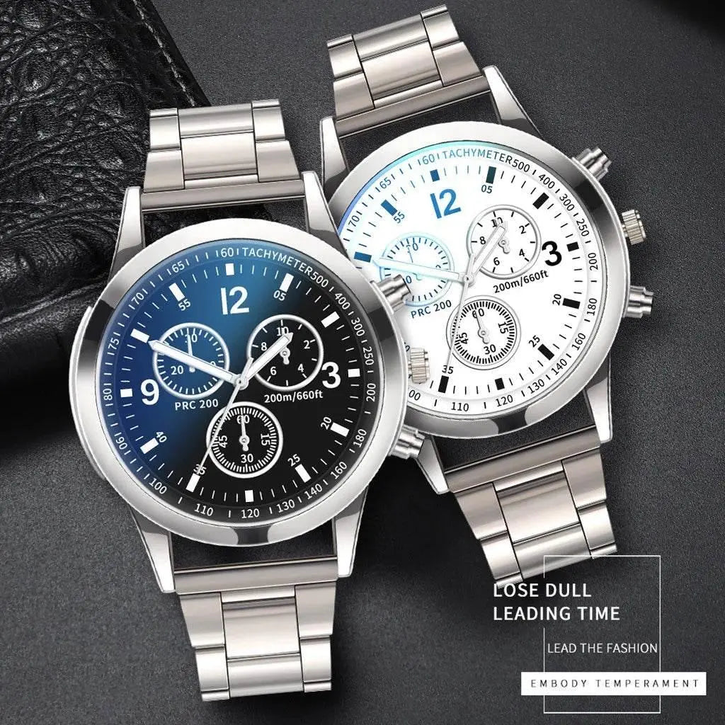 Men's Watch Stainless Steel Band Quartz Business Watches - ACHETE LTD