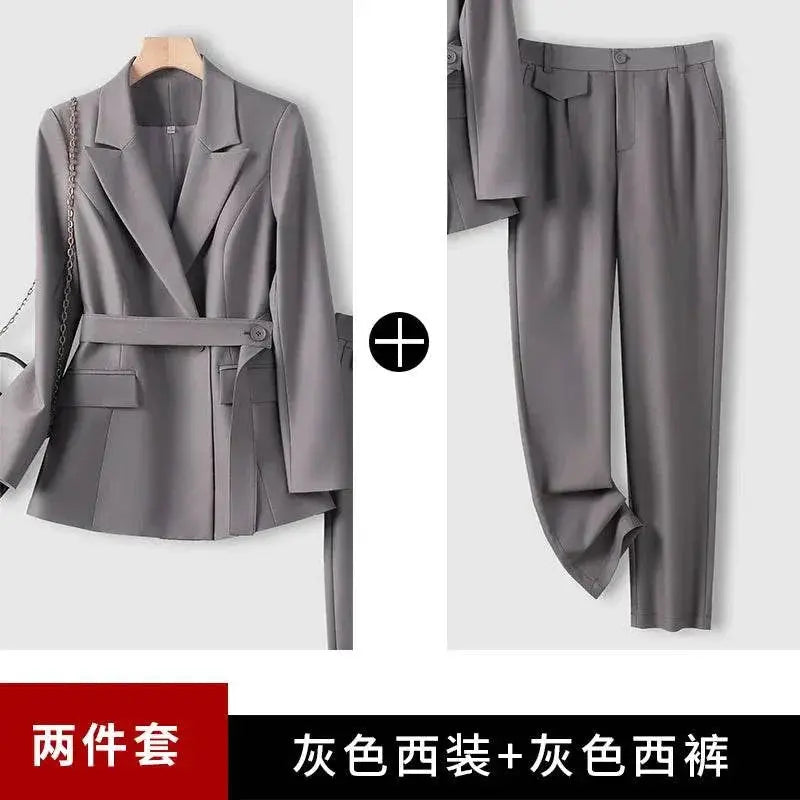 Professional Long-Sleeved Trouser Suits for Women, Fashionable Trousers, High Quality, Show, Elegant, New, Autumn and Winter - ACHETE LTD