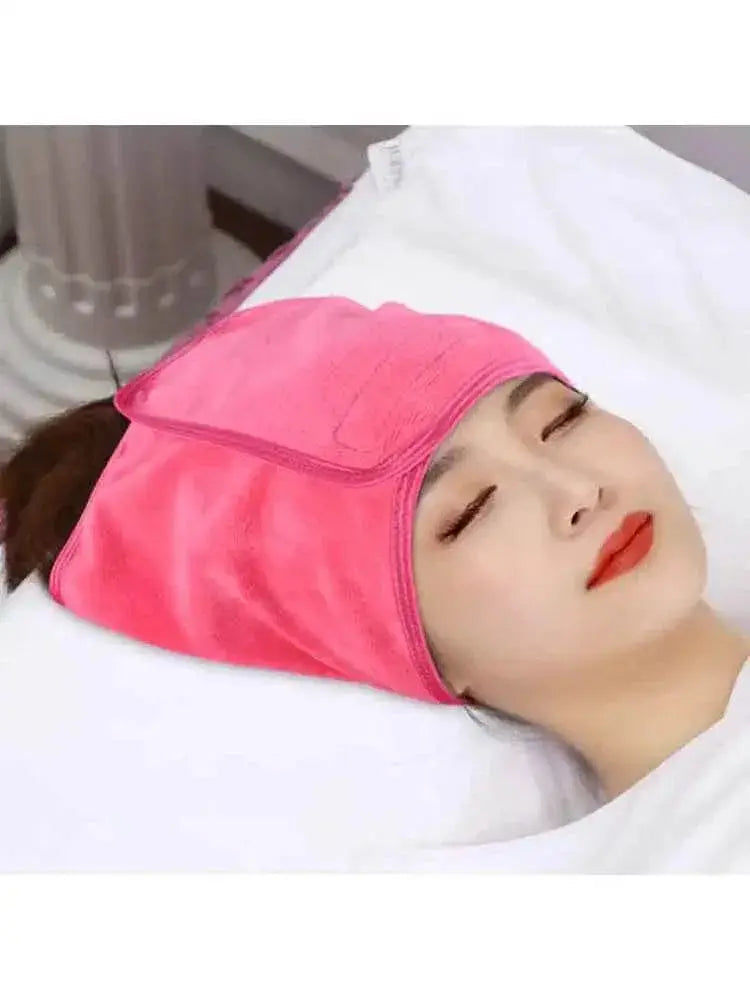 Home Microfiber Spa Facial Headband Make Up Wrap Head Terry Cloth Hairband Adjustable Towel For Face Washing Shower - ACHETE LTD
