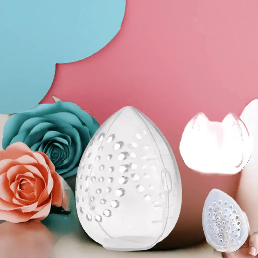 1~10PCS Cosmetic Sponge Storage Box Makeup Powder Puff Empty -shaped Frame Transparent Puff Case Make Up Organizer - ACHETE LTD