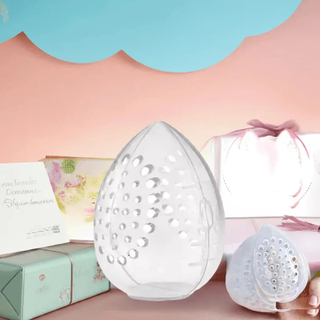 1~10PCS Cosmetic Sponge Storage Box Makeup Powder Puff Empty -shaped Frame Transparent Puff Case Make Up Organizer - ACHETE LTD