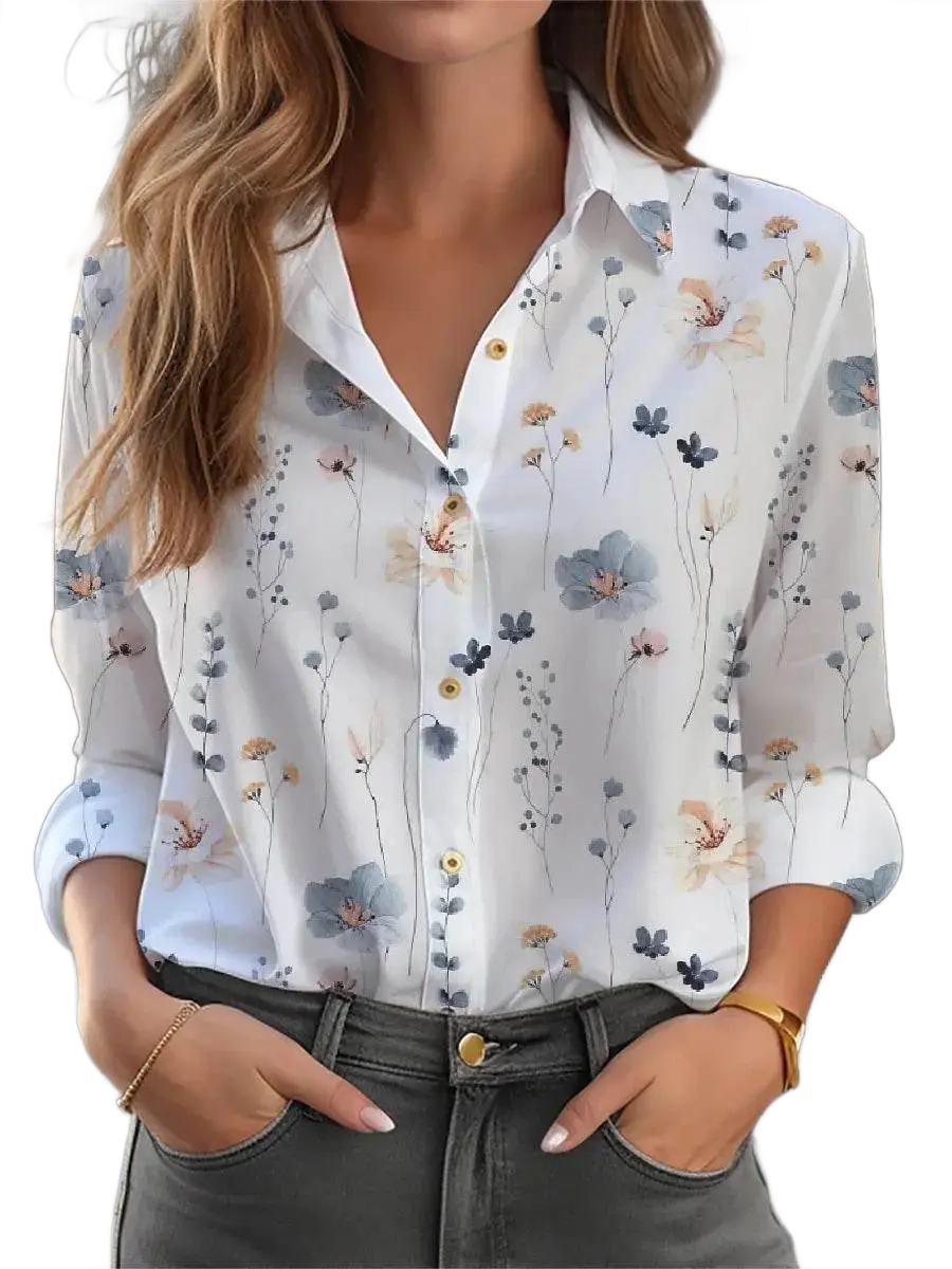 Elegant Shirt Women Fashion Temperament Blouse Long Sleeve Shirt Women New Casual Shirt - ACHETE LTD